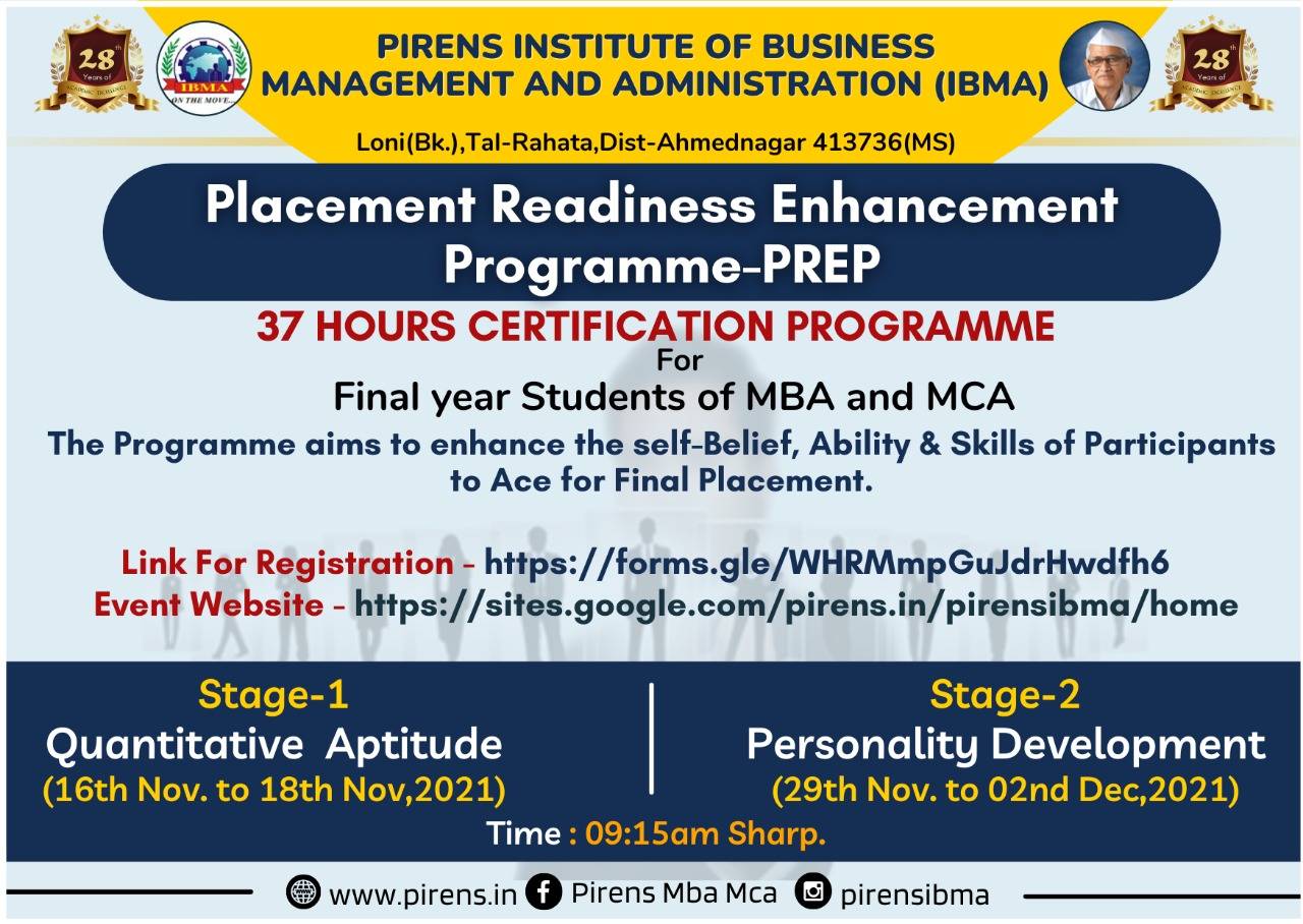 Placement Readiness Enhancement Program at pirens 2021